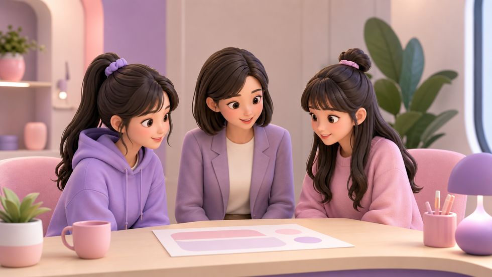 小規模ライバー事務所でスタッフが個別フィードバックを提供している場面