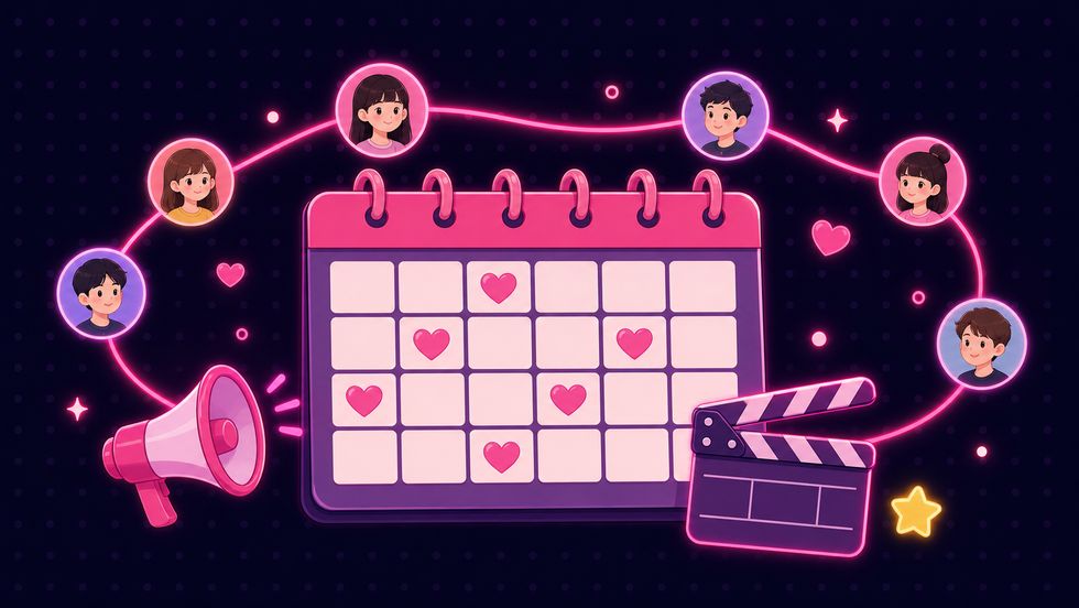 SNSからライブ配信へファンが流れ込むイラスト