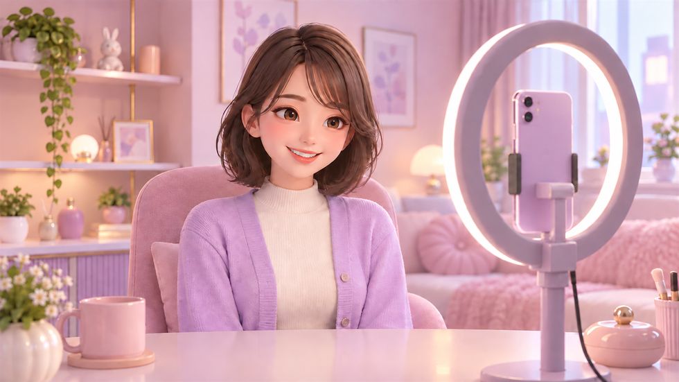 自信を持って配信するライバーの様子