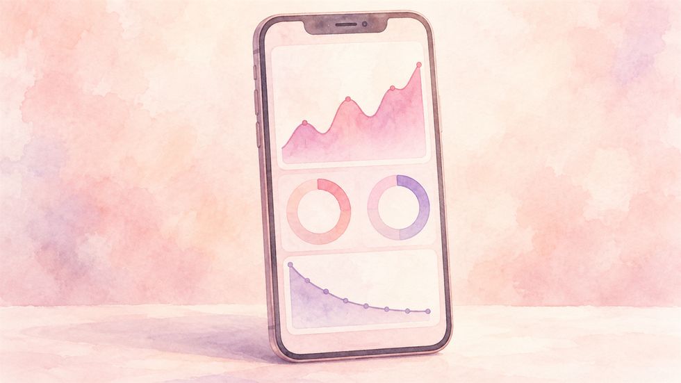 TikTok LIVEの分析画面でライバーが視聴維持率とピーク視聴者数を確認している様子