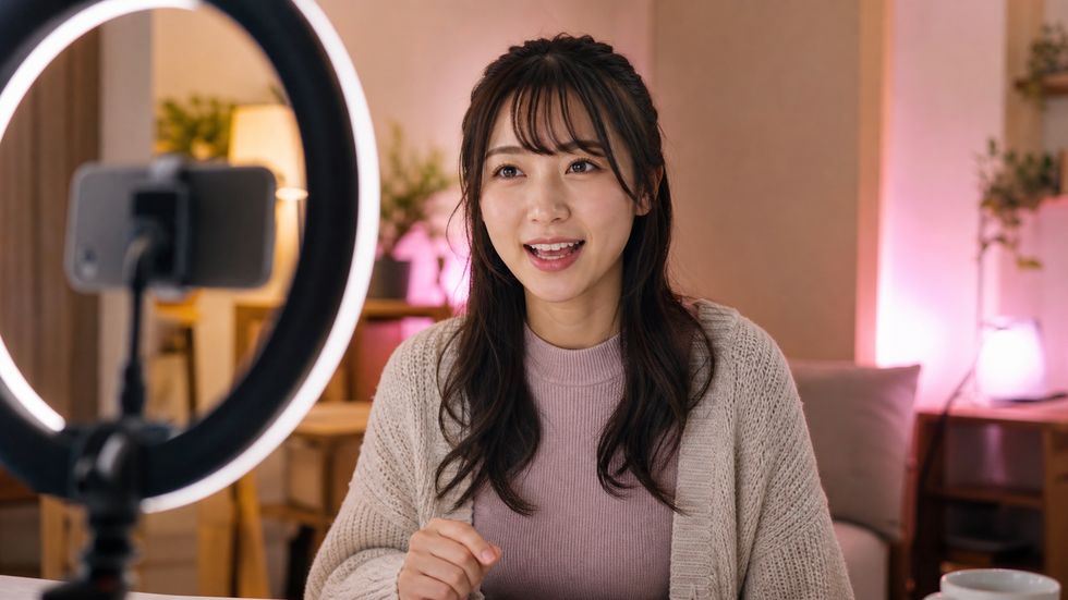 マッチ中に視聴者へ呼びかけるライバーの様子・リアクション豊かに配信