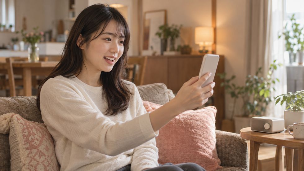 スマホとの距離とBGM音量を調整して音割れを防ぐTikTok LIVE配信の様子