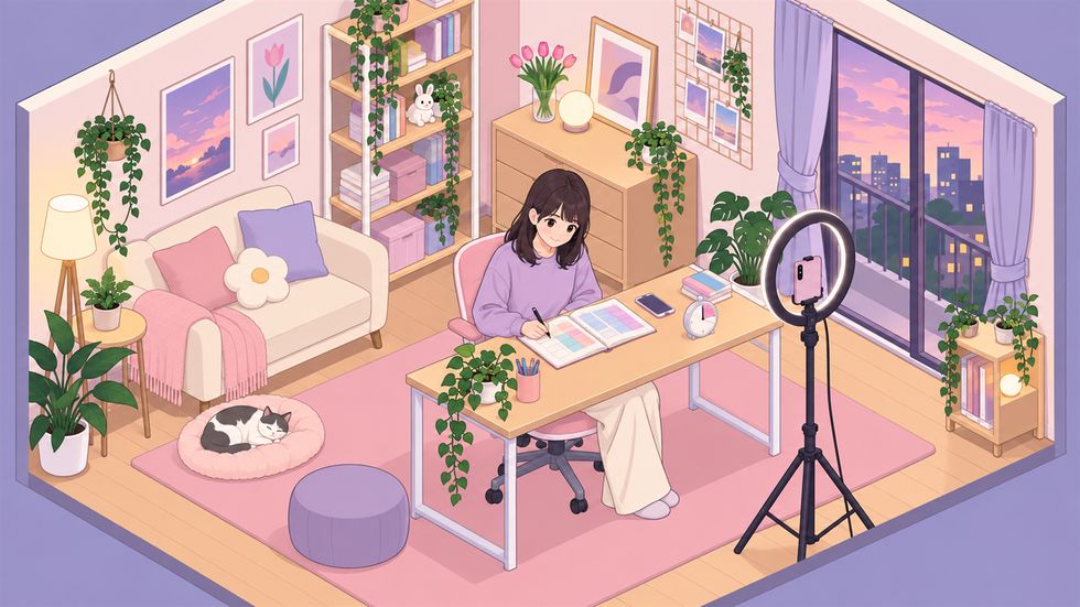 TikTok LIVEの配信時間の長さを週のスケジュールに書き出すライバー
