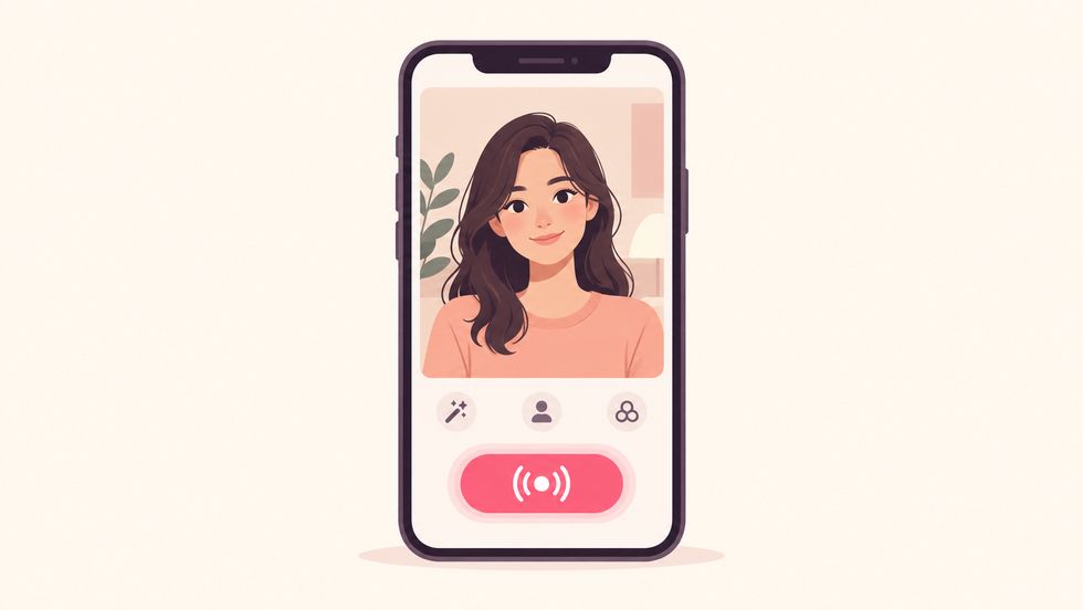 TikTok LIVEの配信開始画面(スマホ操作)
